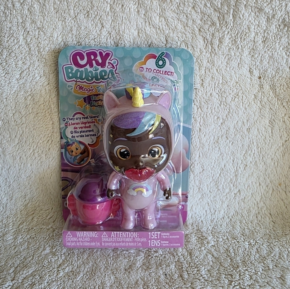 New Cry Babies JASSY Unicorn Outfit Magic Tears w Pacifier & Water Cup IMC Toys